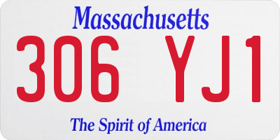MA license plate 306YJ1