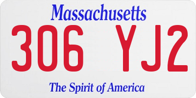 MA license plate 306YJ2