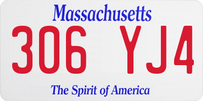 MA license plate 306YJ4