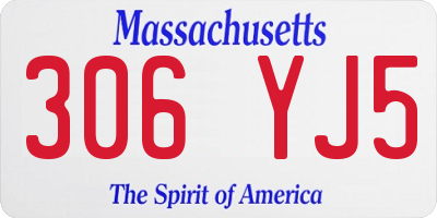 MA license plate 306YJ5