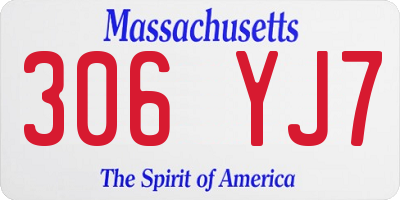 MA license plate 306YJ7
