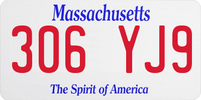 MA license plate 306YJ9