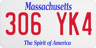 MA license plate 306YK4