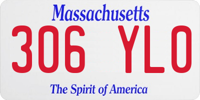 MA license plate 306YL0