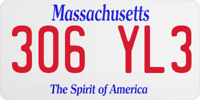 MA license plate 306YL3