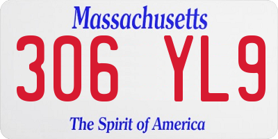 MA license plate 306YL9