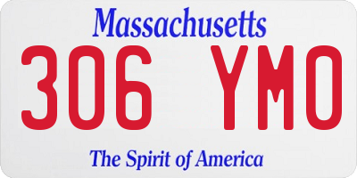 MA license plate 306YM0