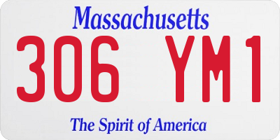 MA license plate 306YM1
