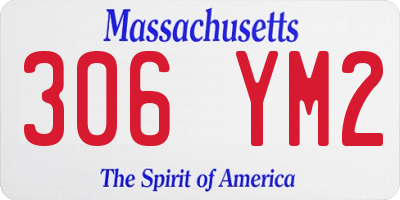 MA license plate 306YM2