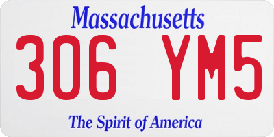 MA license plate 306YM5