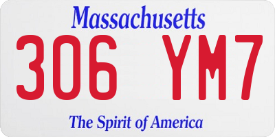 MA license plate 306YM7