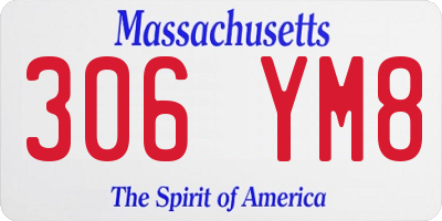 MA license plate 306YM8