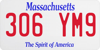 MA license plate 306YM9