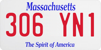 MA license plate 306YN1