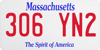 MA license plate 306YN2