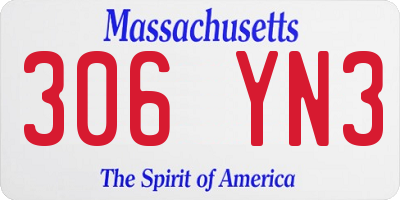 MA license plate 306YN3