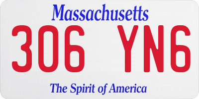 MA license plate 306YN6
