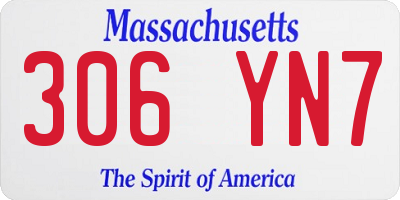 MA license plate 306YN7