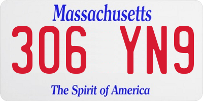 MA license plate 306YN9