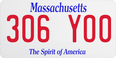 MA license plate 306YO0