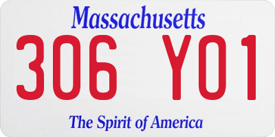 MA license plate 306YO1