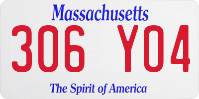 MA license plate 306YO4