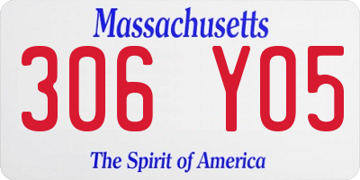 MA license plate 306YO5