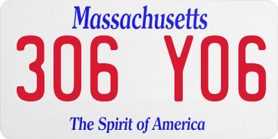 MA license plate 306YO6