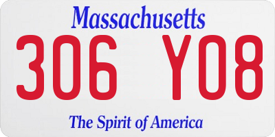 MA license plate 306YO8