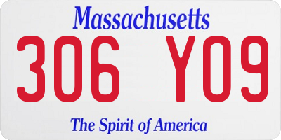 MA license plate 306YO9
