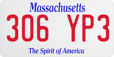 MA license plate 306YP3