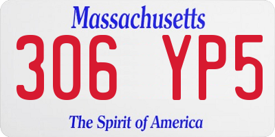 MA license plate 306YP5