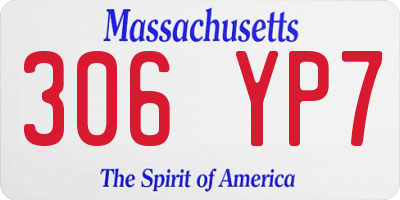 MA license plate 306YP7