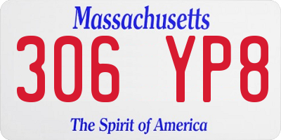 MA license plate 306YP8