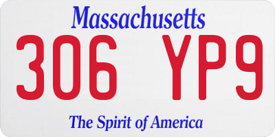MA license plate 306YP9