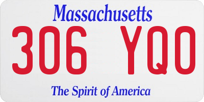 MA license plate 306YQ0