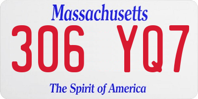 MA license plate 306YQ7