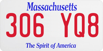 MA license plate 306YQ8