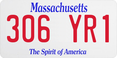 MA license plate 306YR1