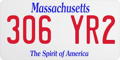 MA license plate 306YR2