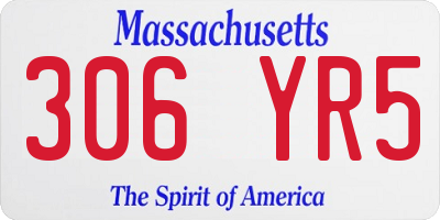 MA license plate 306YR5