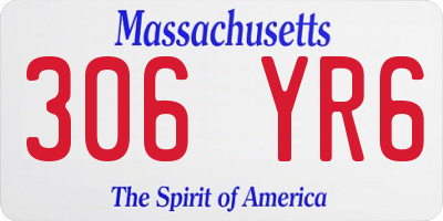 MA license plate 306YR6