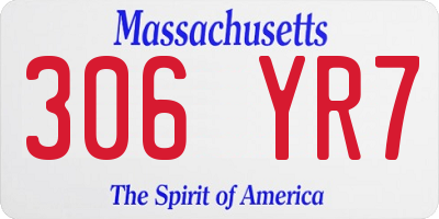 MA license plate 306YR7
