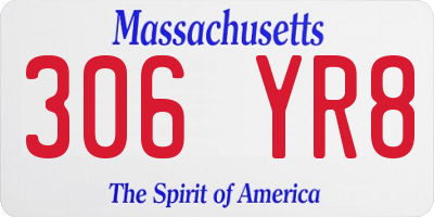 MA license plate 306YR8