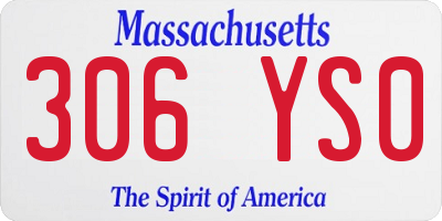 MA license plate 306YS0