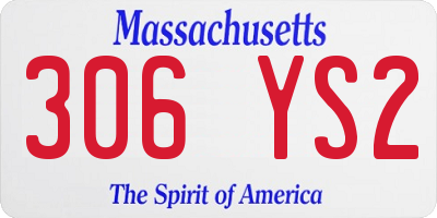 MA license plate 306YS2