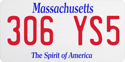 MA license plate 306YS5