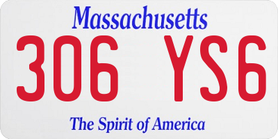 MA license plate 306YS6