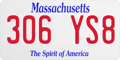 MA license plate 306YS8