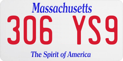 MA license plate 306YS9